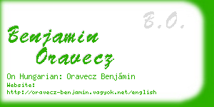 benjamin oravecz business card